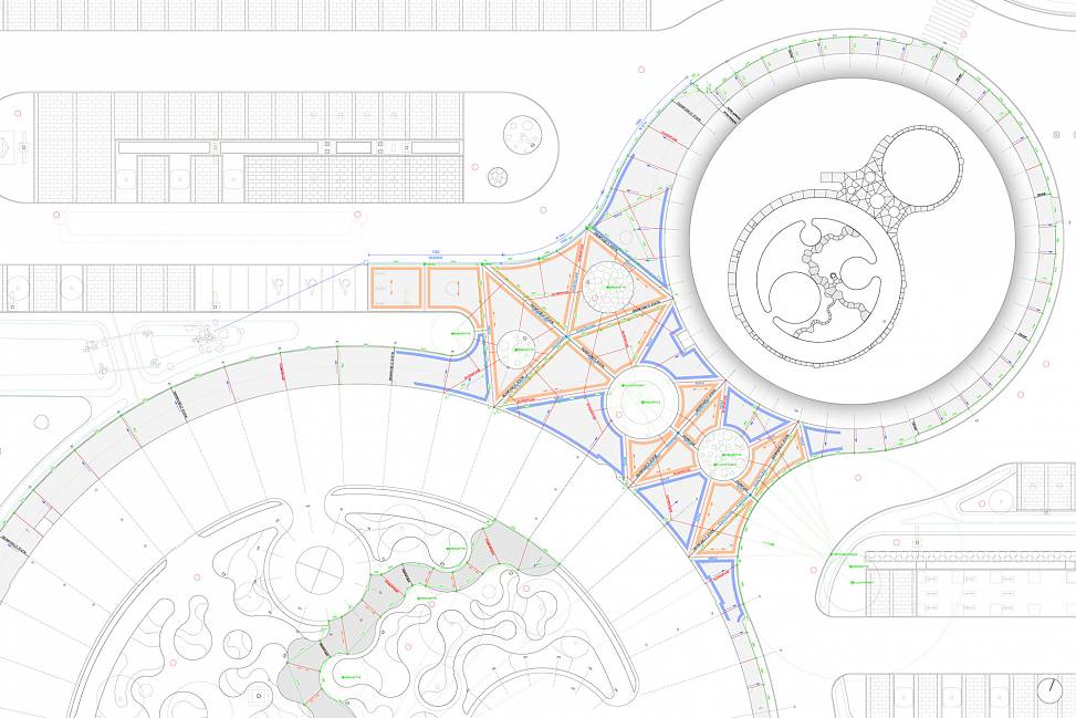 entrance area concrete joints plan