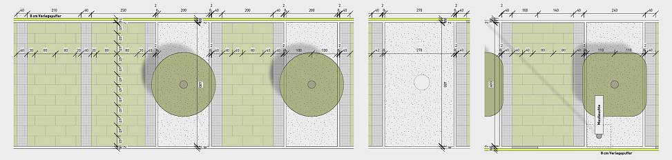 permeable lawn grid layout