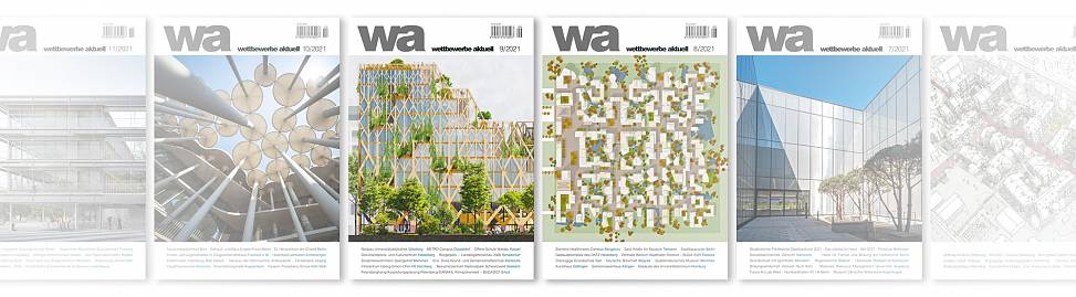front pages of wa wettbewerbe aktuell 08/2021 and 09/2021
